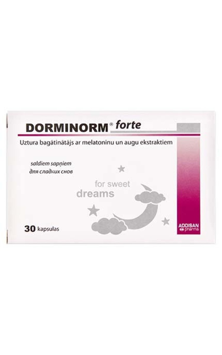 UNIFARMA DORMINORM Forte N30 успокаивающая пищевая добавка, 30 капсул 30 шт