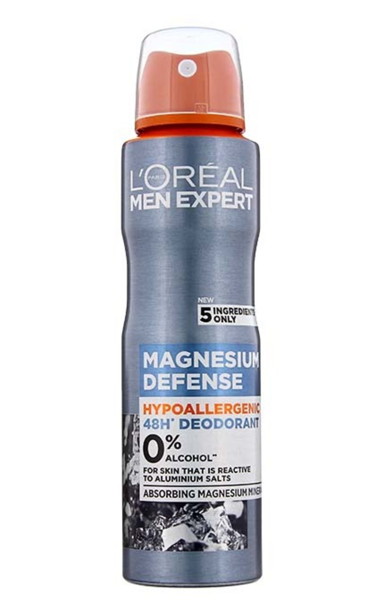 L`OREAL MEN EXPERT L`OREAL MEN EXPERT Magnesium Defense распыляемый дезодорант, 150мл 150 мл