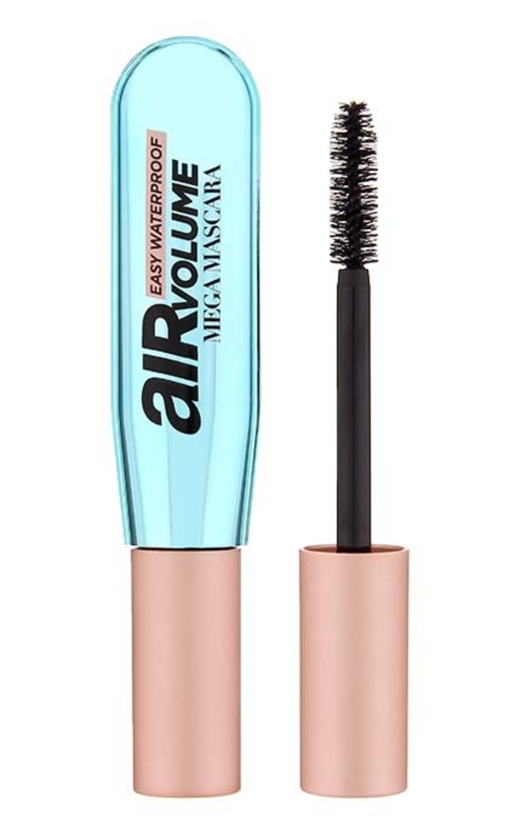 L`OREAL PARIS L`OREAL PARIS Air Volume Easy Waterproof Mega Mascara водостойкая тушь для ресниц, Black, 7.9мл Ultra Black