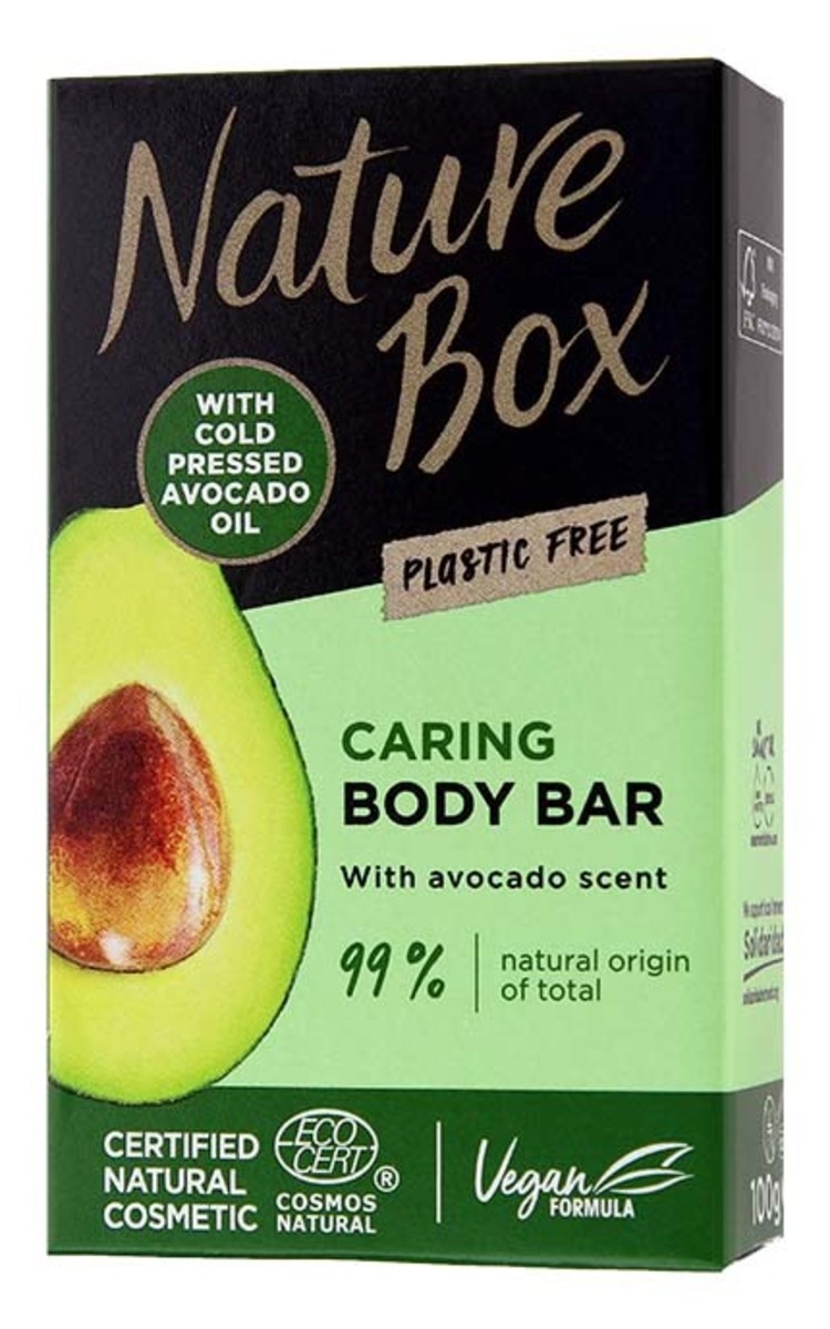 NATURE BOX NATURE BOX Avocado твердый гель для душа, 100г 100 г