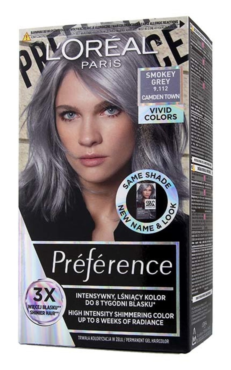 PREFERENCE PREFERENCE Vivid Colors cтойкая краска для волос, 9.112 Smokey Grey 1 шт