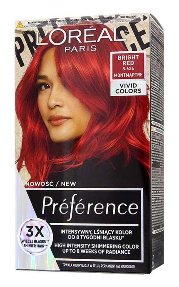 PREFERENCE PREFERENCE Vivid Colors cтойкая краска для волос, 8.624 Bright Red 1 шт