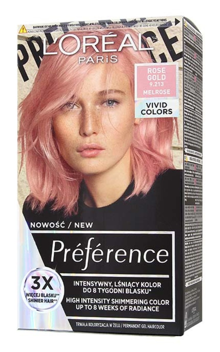 PREFERENCE PREFERENCE Vivid Colors cтойкая краска для волос, 9.213 Rose Gold 1 шт