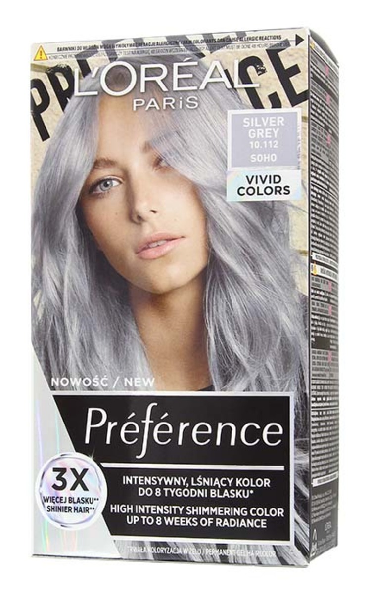 PREFERENCE PREFERENCE Vivid Colors cтойкая краска для волос, 10.112 Silver Grey 1 шт