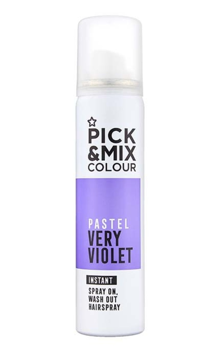 SUPERDRUG SUPERDRUG Pick&Mix Very Violet krāsojošs matu sprejs, 75ml 75 ml