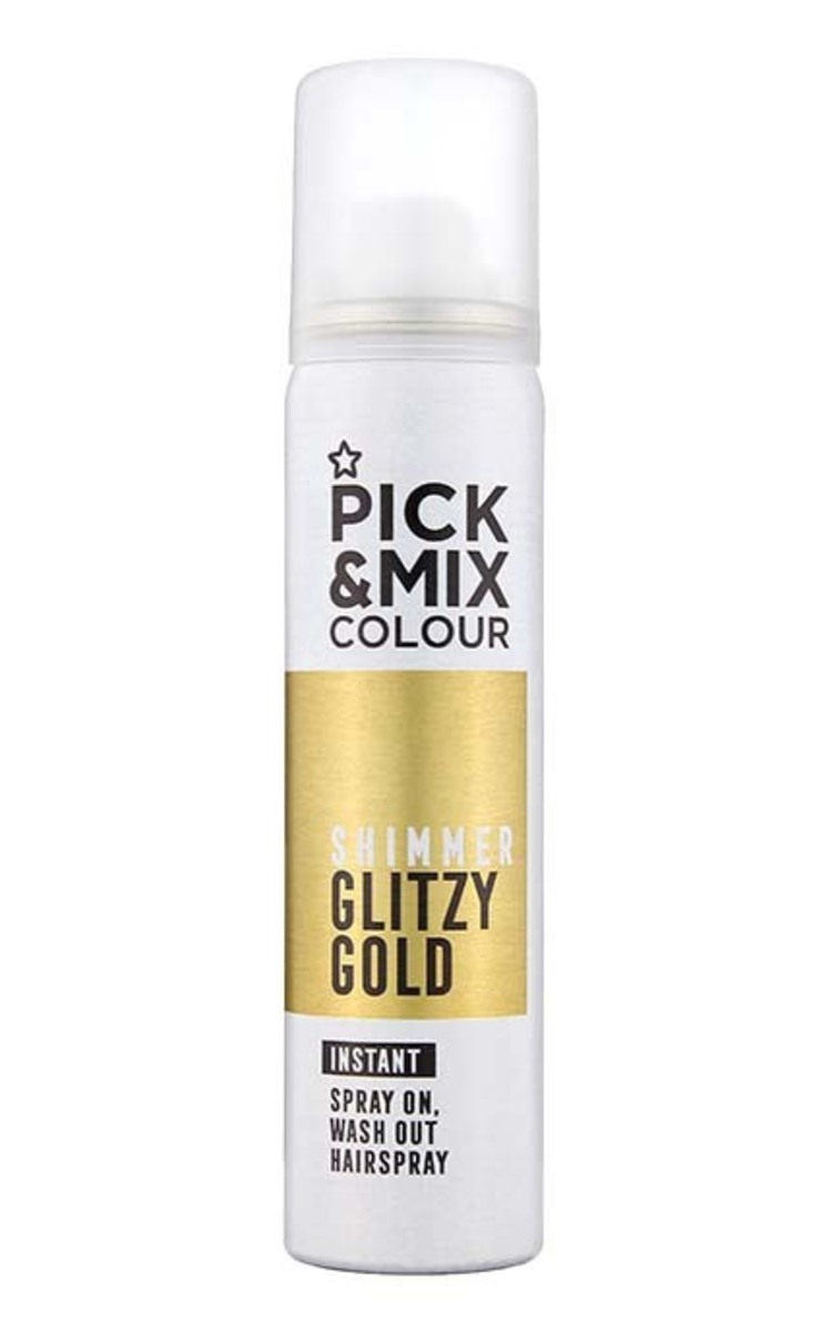 SUPERDRUG SUPERDRUG Pick&Mix Glitzy Gold блестящий красящий спрей для волос, 75мл 75 мл