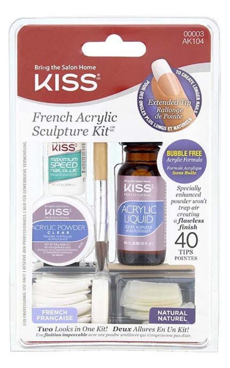 KISS KISS French Acrylic Kit (Dual Injection) комплект накладных ногтей для французского маникюра 1 шт