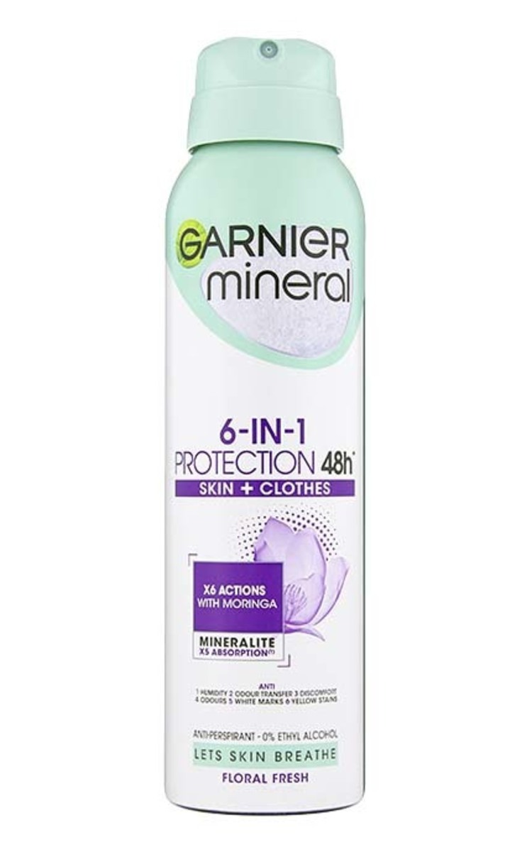 GARNIER DEO GARNIER Mineral Protection 6 Floral Fresh распыляемый антиперспирант, 150мл 150 мл