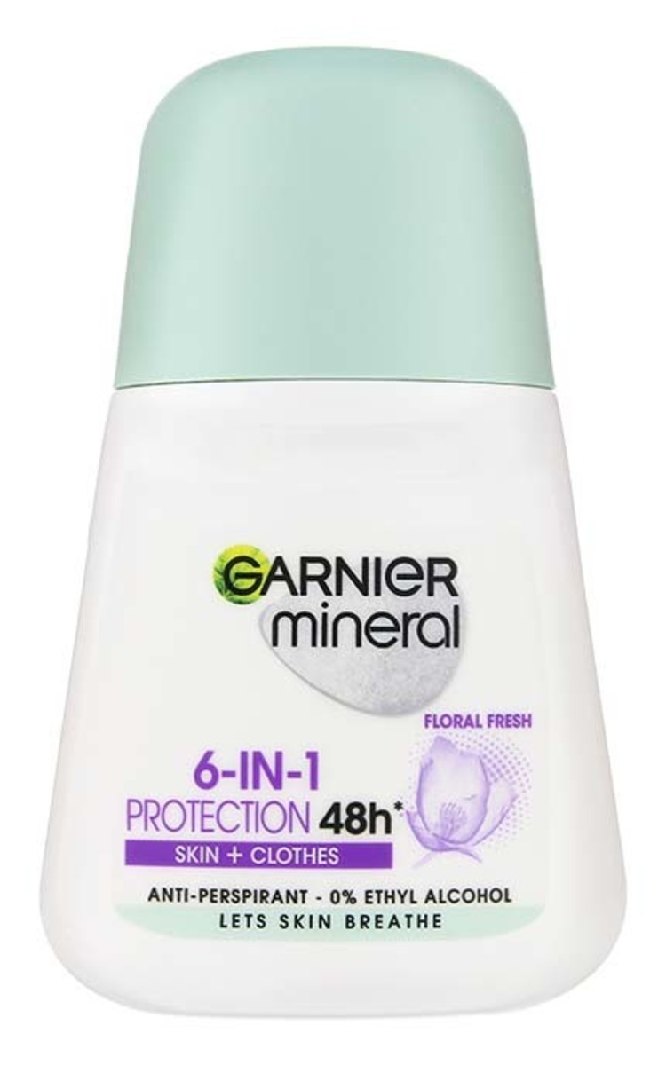 GARNIER DEO GARNIER Mineral 6in1 Protection 48h Floral Fresh роликовый дезодорант, 50мл 50 мл