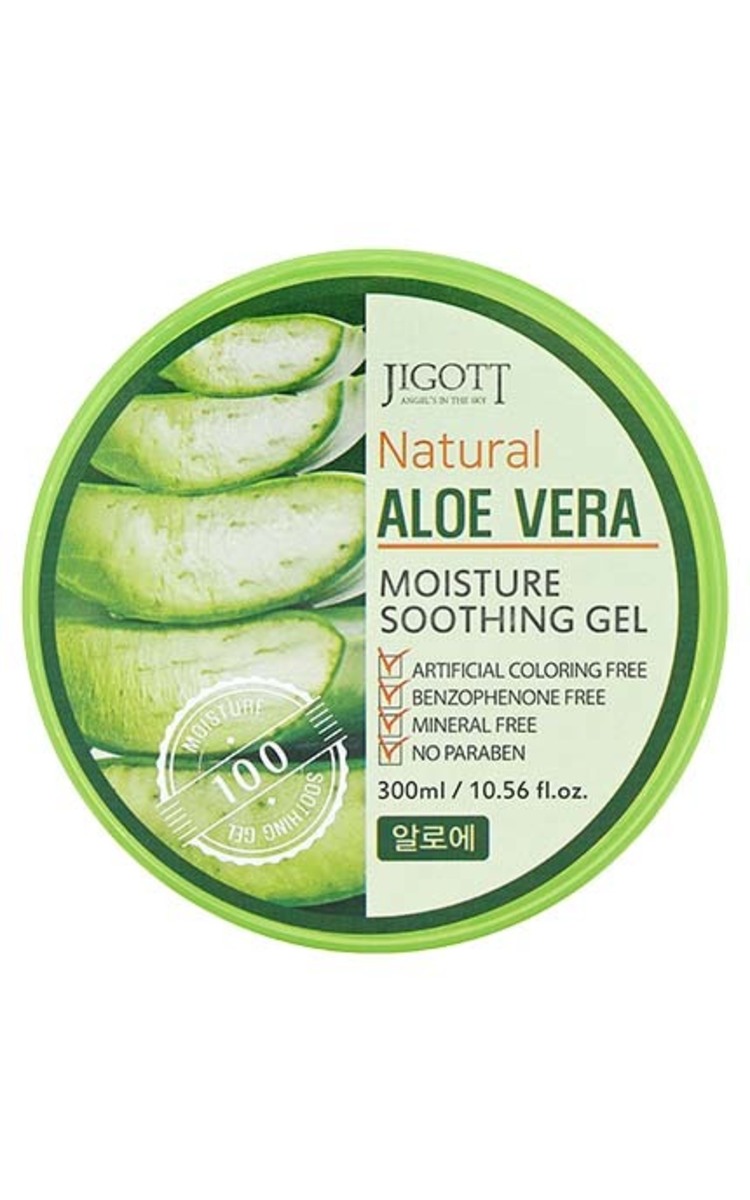 JIGOTT JIGOTT Natural Aloe Vera увлажняющий гель с экстрактом алоэ вера, 300мл 300 мл