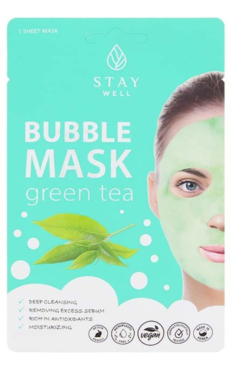 STAY WELL STAY WELL Bubble Green Tea маска для глубокого очищения лица, 1шт., 20г 1 шт