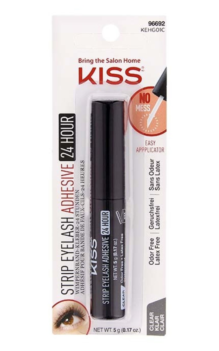 KISS KISS Strip Eyelash Adhesive 24h клей для накладных ресниц, Clear, 5мл 1 шт