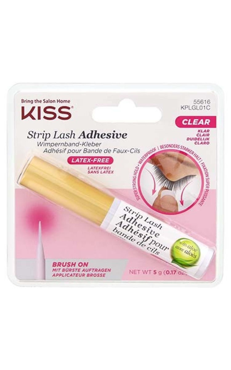 KISS KISS Strip Lash Adhesive Latex Free клей для накладных ресниц, Clear, 5мл 1 шт