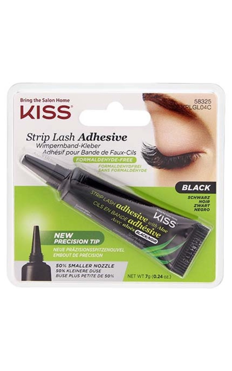 KISS KISS Strip Lash Adhesive клей для накладных ресниц, Black, 7мл 1 шт