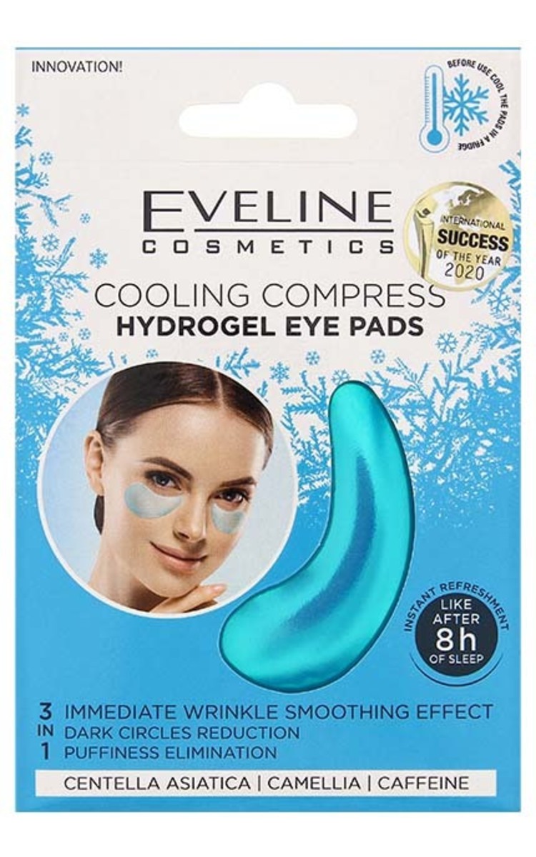 EVELINE EVELINE Cooling Compress Hydrogel acu spilventiņi, 1 pāris 2 gab.