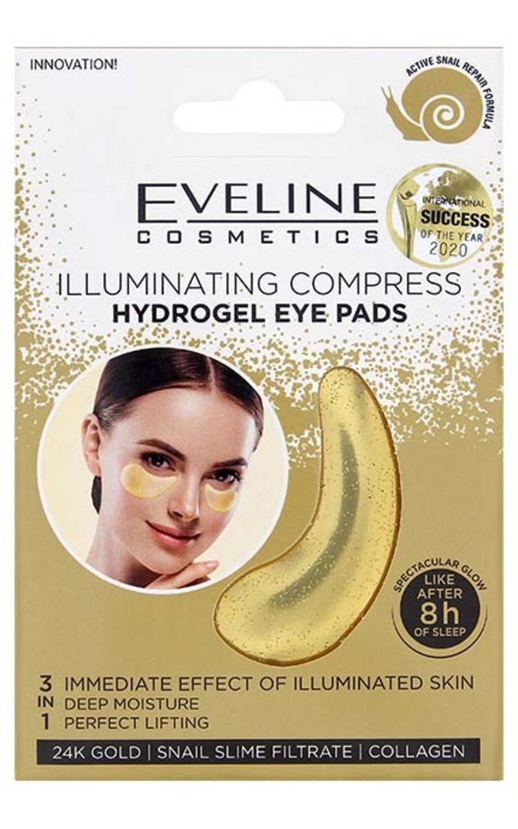 EVELINE EVELINE Illuminating Compress Hydrogel acu spilventiņi, 1 pāris 2 gab.