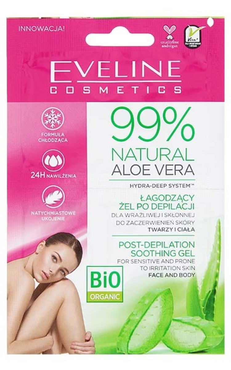 EVELINE EVELINE 99% Natural Aloe Vera успакаивающий гель после депиляции, 2x5мл 10 мл