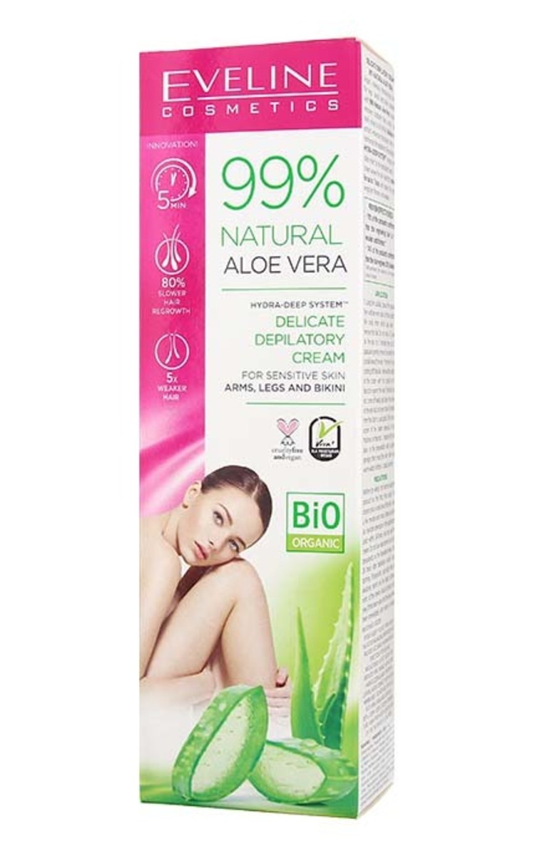 EVELINE EVELINE 99% Natural Aloe Vera крем для депиляции, 125мл 125 мл