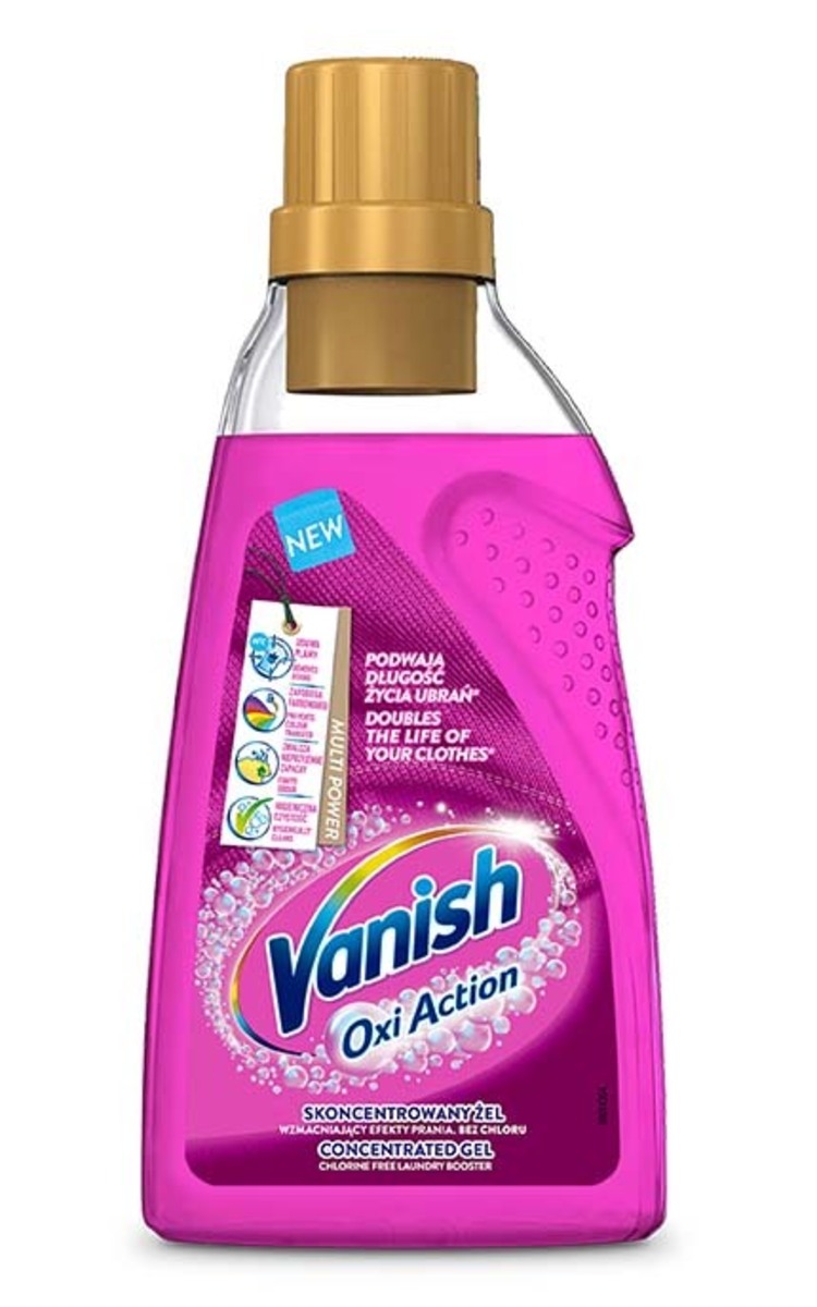 VANISH VANISH Oxi Action Pink apģērba traipu tīrīšanas gels, 750ml 750 ml