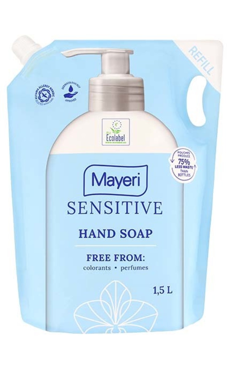 MAYERI MAYERI Sensitive šķidrās ziepes, uzpilde, 1.5l 1500 ml