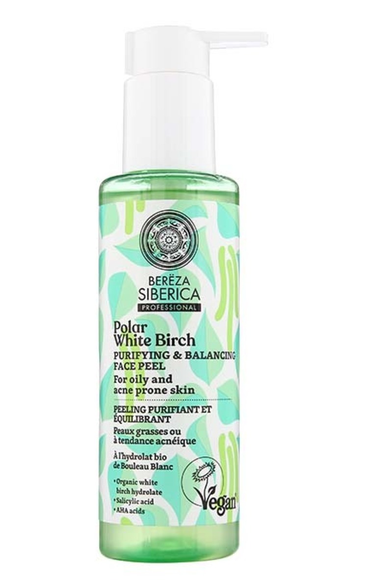 NATURA SIBERICA BEREZA SIBERICA Polar White Birch очищающий и балансирующий пилинг для лица, 145мл