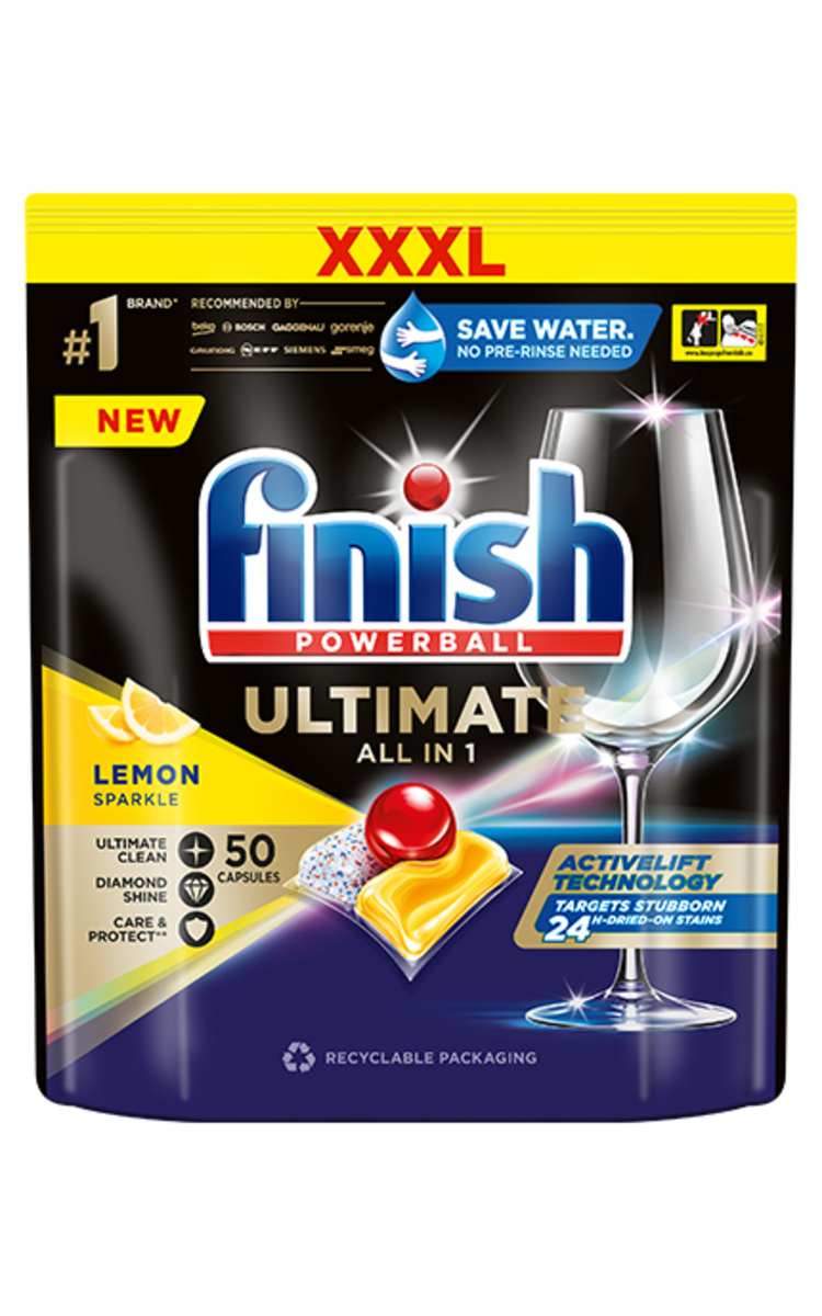 FINISH FINISH Ultimate All in 1 Lemon kapsulas trauku mazgāšanas mašīnai, 50gab. 50 gab.