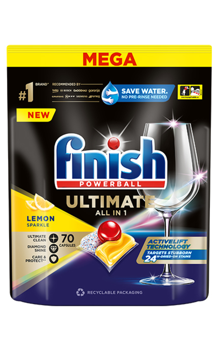 FINISH FINISH Ultimate All in 1 Lemon капсулы для посудомоечных машин, 70шт. 70 шт