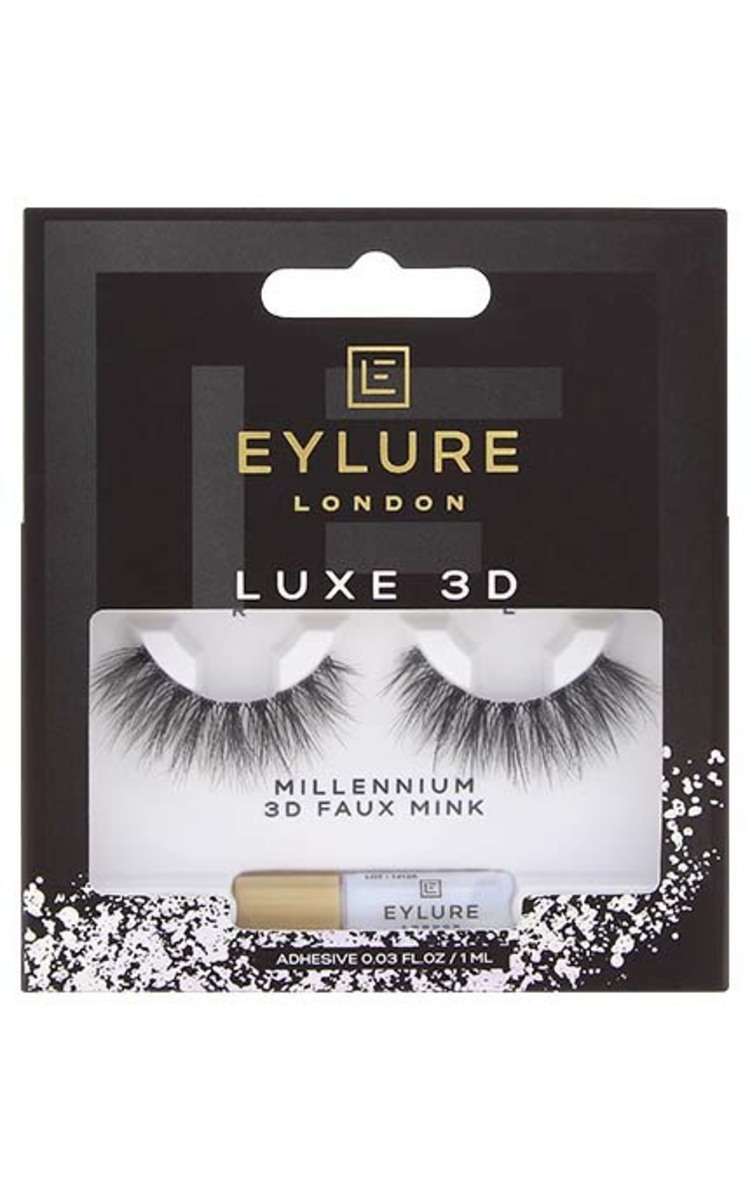 EYLURE EYLURE Luxe 3D Faux Mink Millennium mākslīgo skropstu komplekts ar līmi 1 gab.