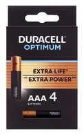 DURACELL Optimum AAA baterijas, MX2400, 4gab.