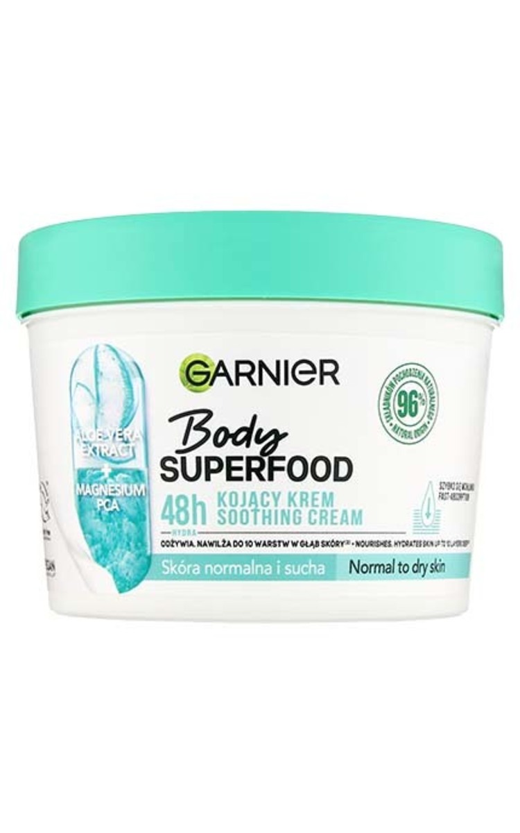 GARNIER GARNIER Body Superfood Aloe успокаивающий крем для тела с экстрактом алоэ и солью магния, 380мл 380 мл