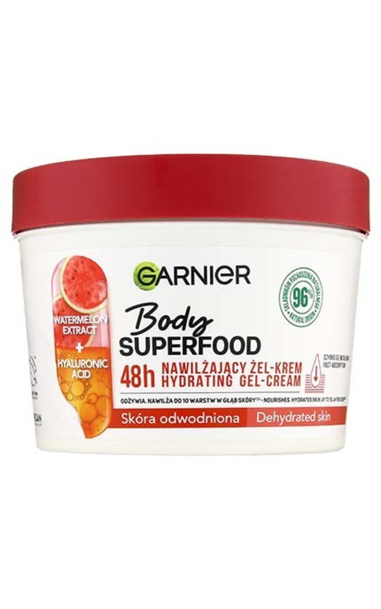 GARNIER GARNIER Body Superfood Watermelon, увлажняющий крем-гель для тела с экстрактом арбуза и гиалуроновой кислотой, 380мл 380 мл