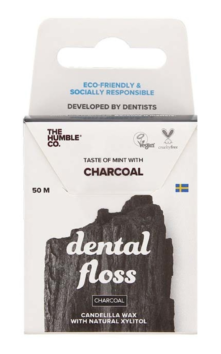 HUMBLE HUMBLE Charcoal Dental Floss зубная нить с углем, 50м 50 METRS