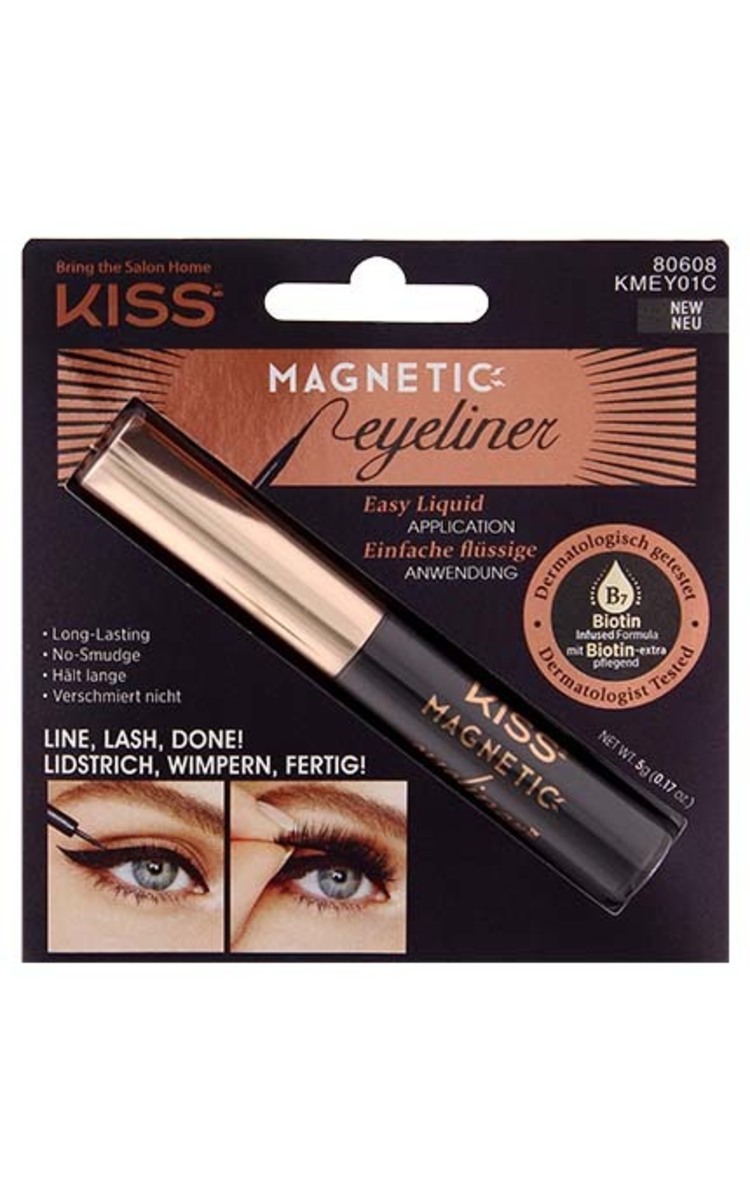 KISS KISS Magnetic Eyeliner магнитная подводка для накладных ресниц, Black, 5мл 1 шт