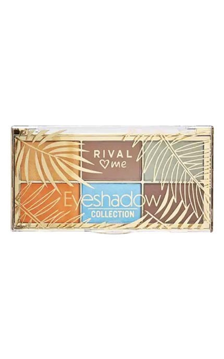 RIVAL LOVES ME RIVAL LOVES ME Eyeshadow Collection acu ēnu palete, 6 toņi, 02 Paradise, 15g 1 gab.