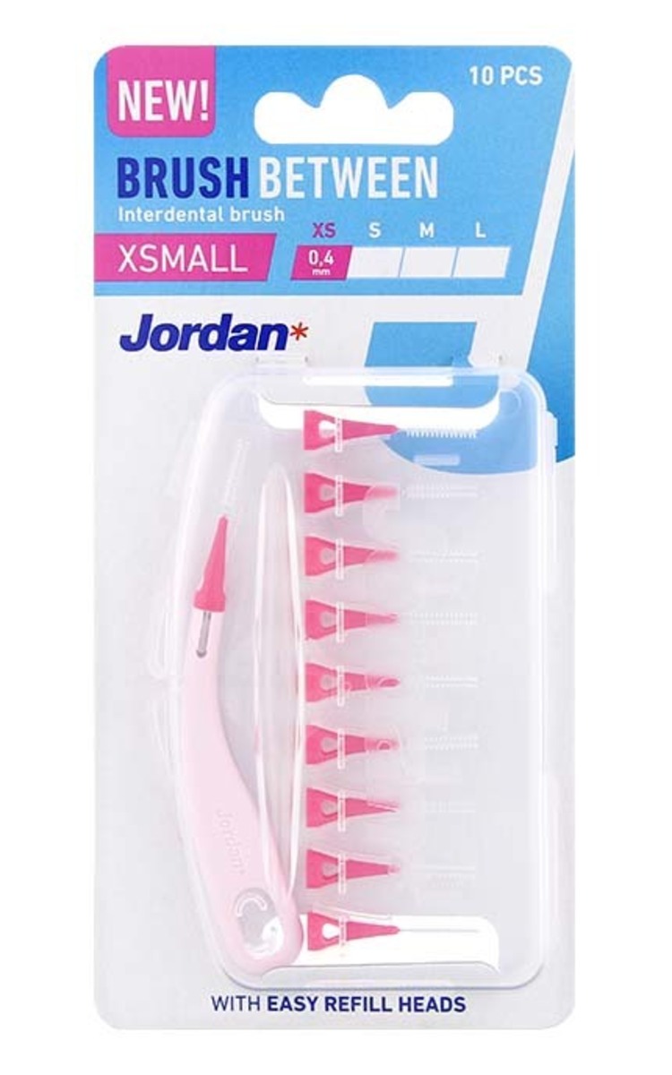 JORDAN JORDAN Щёточки для очищения межзубных щелей, XSmall, 0.4 мм, 10шт. 10 шт