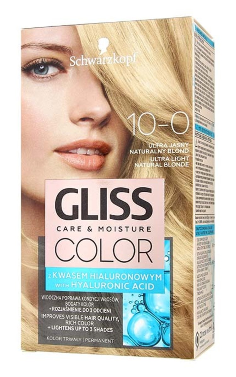 GLISS COLOR GLISS COLOR Care&Moisture стойкая краска для волос, 10-0 Очень светлый натуральный блонд, 1шт. 1 шт