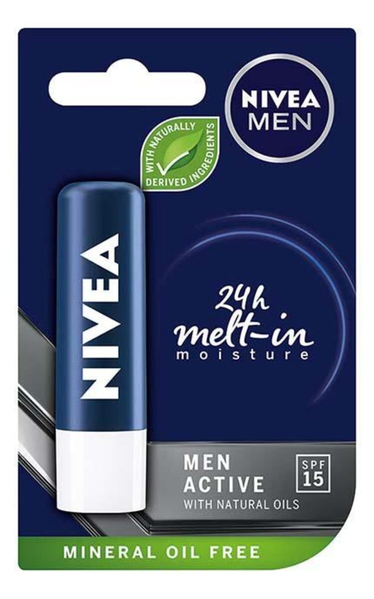 NIVEA MEN NIVEA MEN Active Care lūpu kopšanas līdzeklis vīriešiem, 4.8g 4,8 g