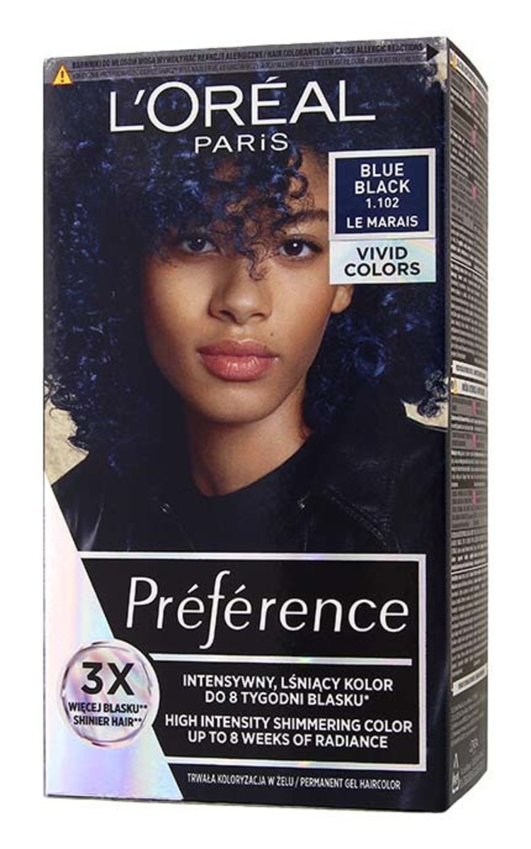 PREFERENCE PREFERENCE Vivid Colors cтойкая краска для волос, 1.102 Blue Black 1 шт