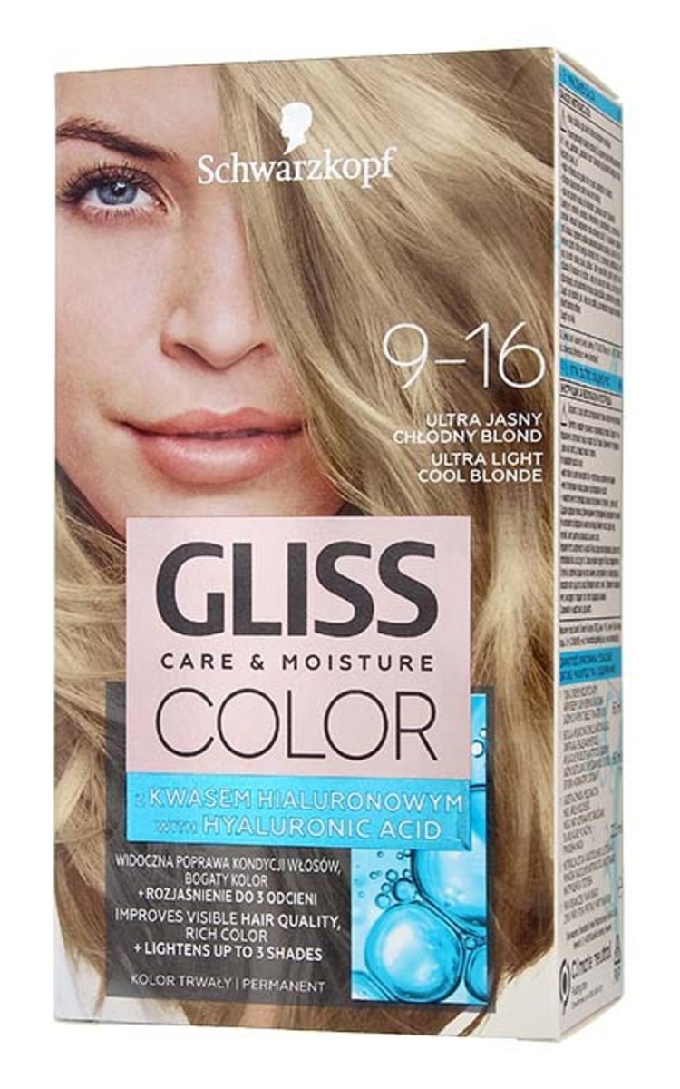 GLISS COLOR GLISS COLOR Care&Moisture стойкая краска для волос, 9-16 Ультрасветлый холодный блонд, 1шт. 1 шт