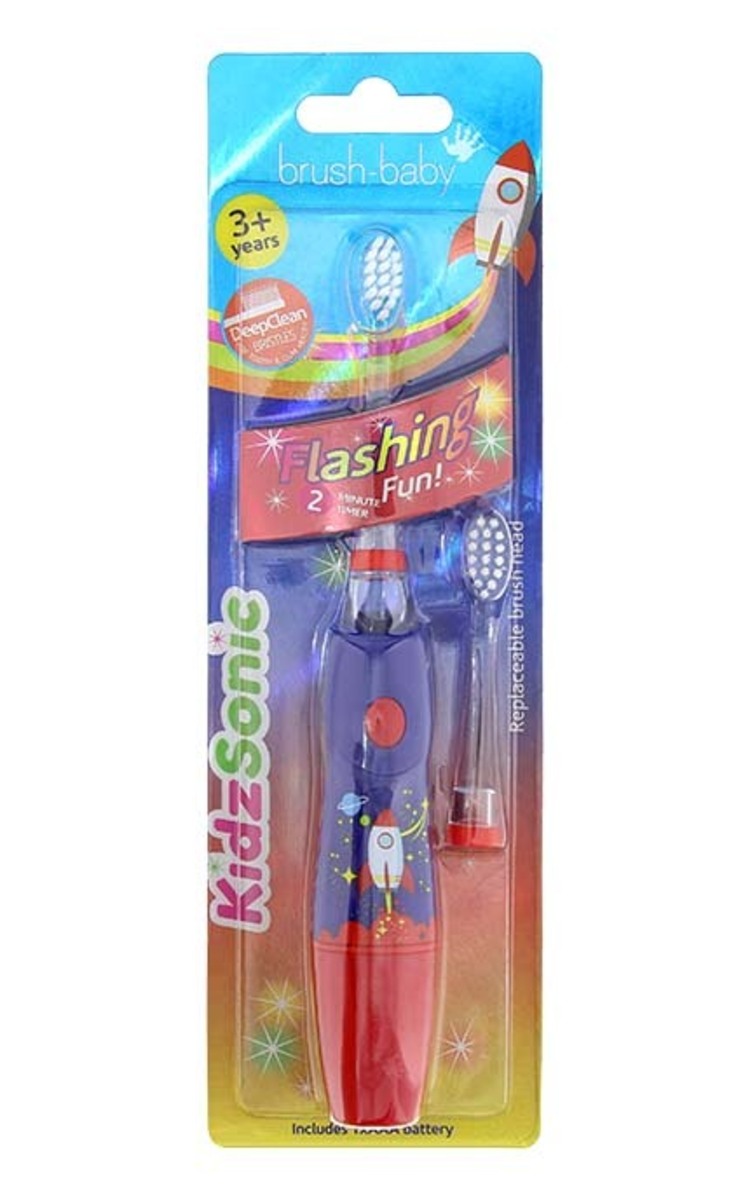 BRUSH BABY BRUSH-BABY KidzSonic Rocket детская электрическая зубная щетка (3+ года) 1 шт