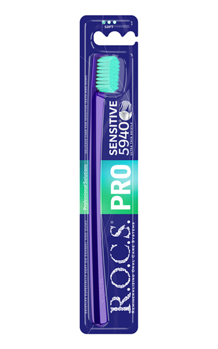 ROCS R.O.C.S. PRO Sensitive 5940 Soft зубная щётка (различные цвета) 1 шт