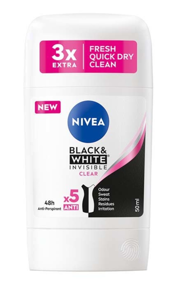 NIVEA NIVEA Black&White Invisible Clear антиперспирант-карандаш, 50мл 50 мл