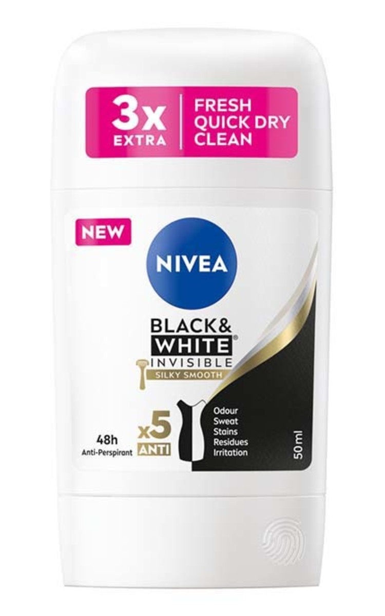 NIVEA NIVEA Black&White Invisible Silky Smooth антиперспирант-карандаш, 50мл 50 мл