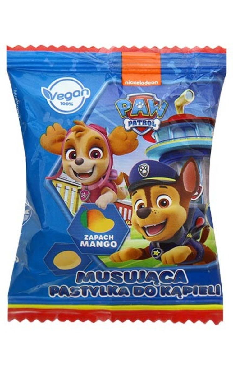 PAW PATROL Mango пенящаяся таблетка для ванны, 40г