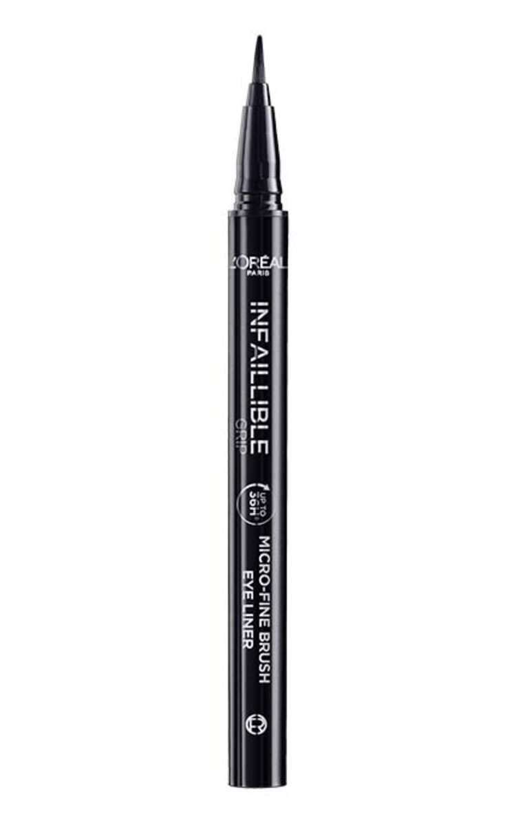 L`OREAL PARIS L`OREAL PARIS Infaillible Micro-Fine Brush лайнер для глаз, 01 Obsidian Black, 1шт. Ultra Black