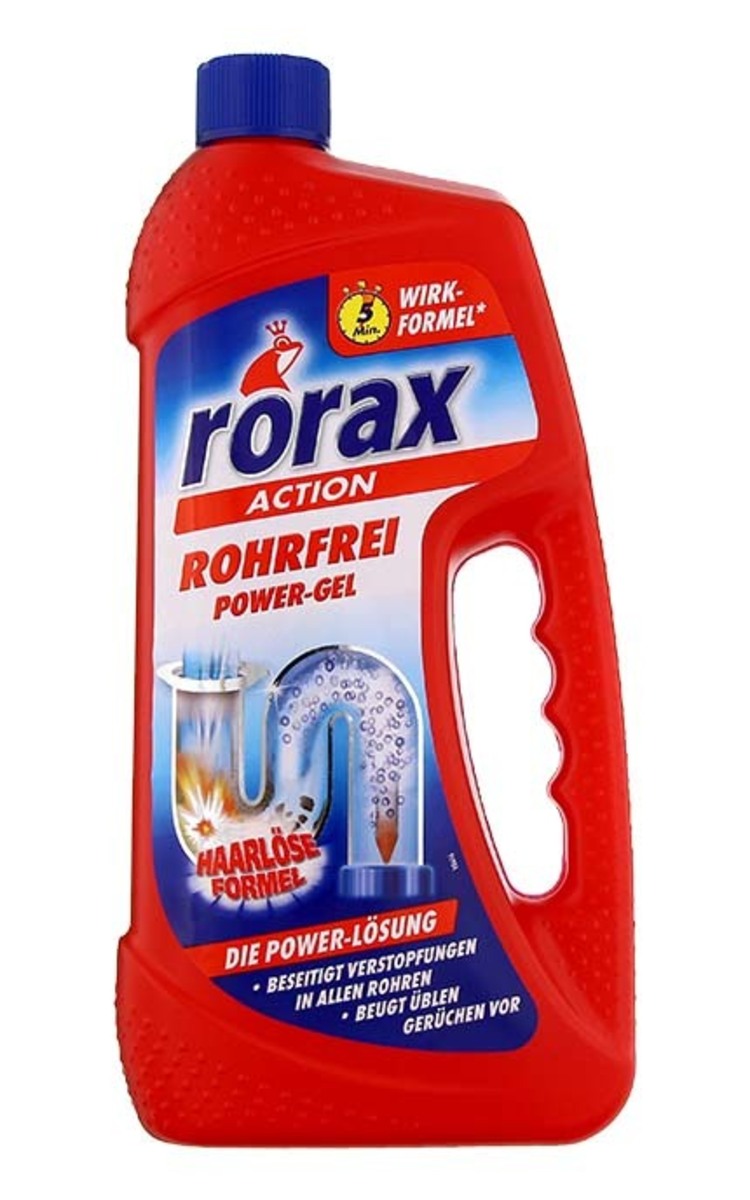 RORAX Rohrfrei Power-Gel средство для очищения канализационных труб, 1000мл