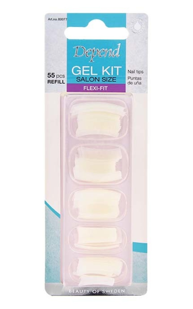 DEPEND DEPEND Gel Kit Salon Size Flexi-Fit типсы для ногтей , 55шт. 1 шт