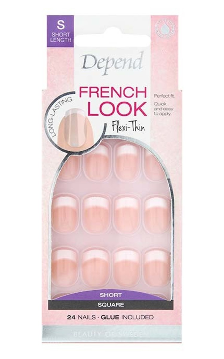 DEPEND DEPEND French Look S Square комплект накладных ногтей, 24шт. 1 шт