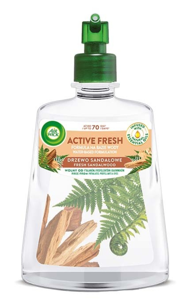 AIR WICK AIR WICK Active Fresh 24/7 Fresh Sandalwood gaisa atsvaidzinātājs, rezerve, 228ml 228 ml