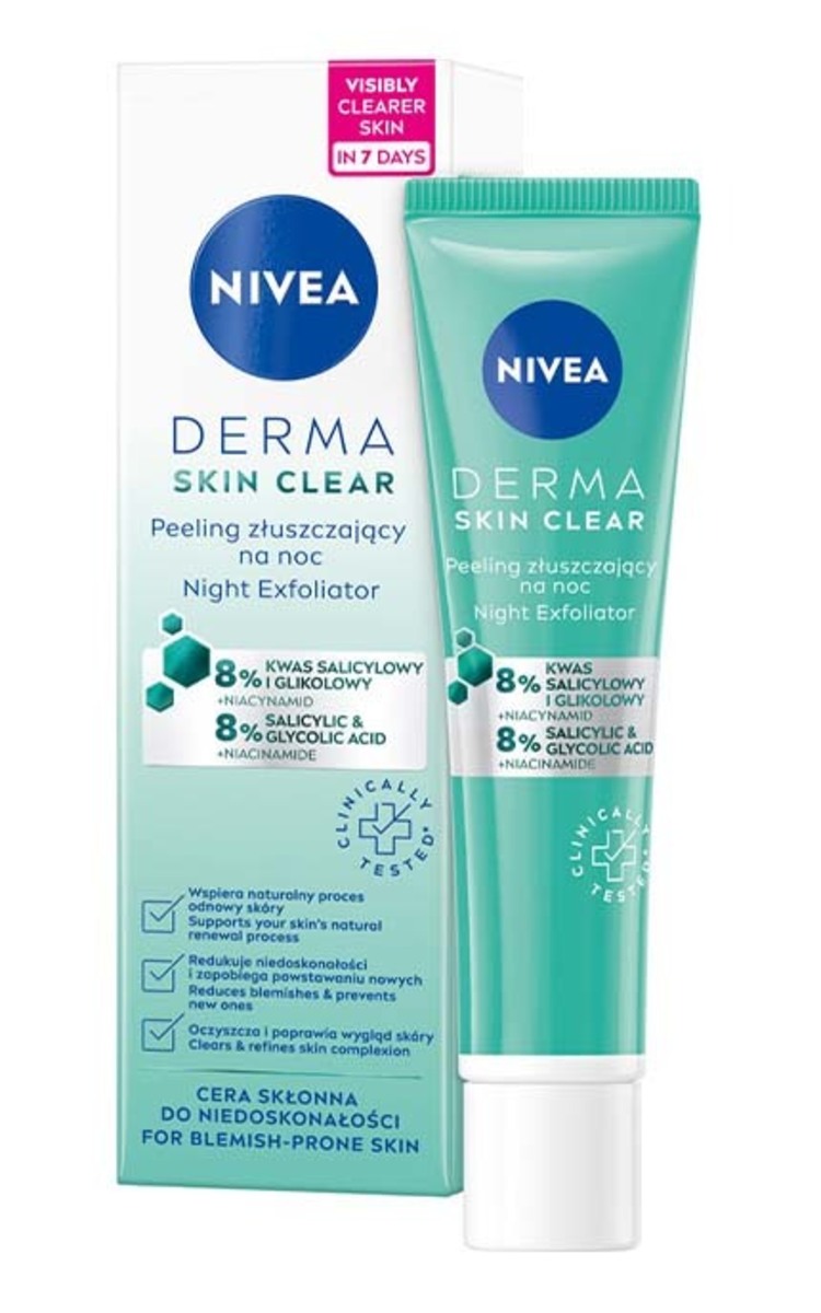 NIVEA VISAGE NIVEA Derma Skin Clear ночной пилинг для проблемной кожи, 40мл 40 мл